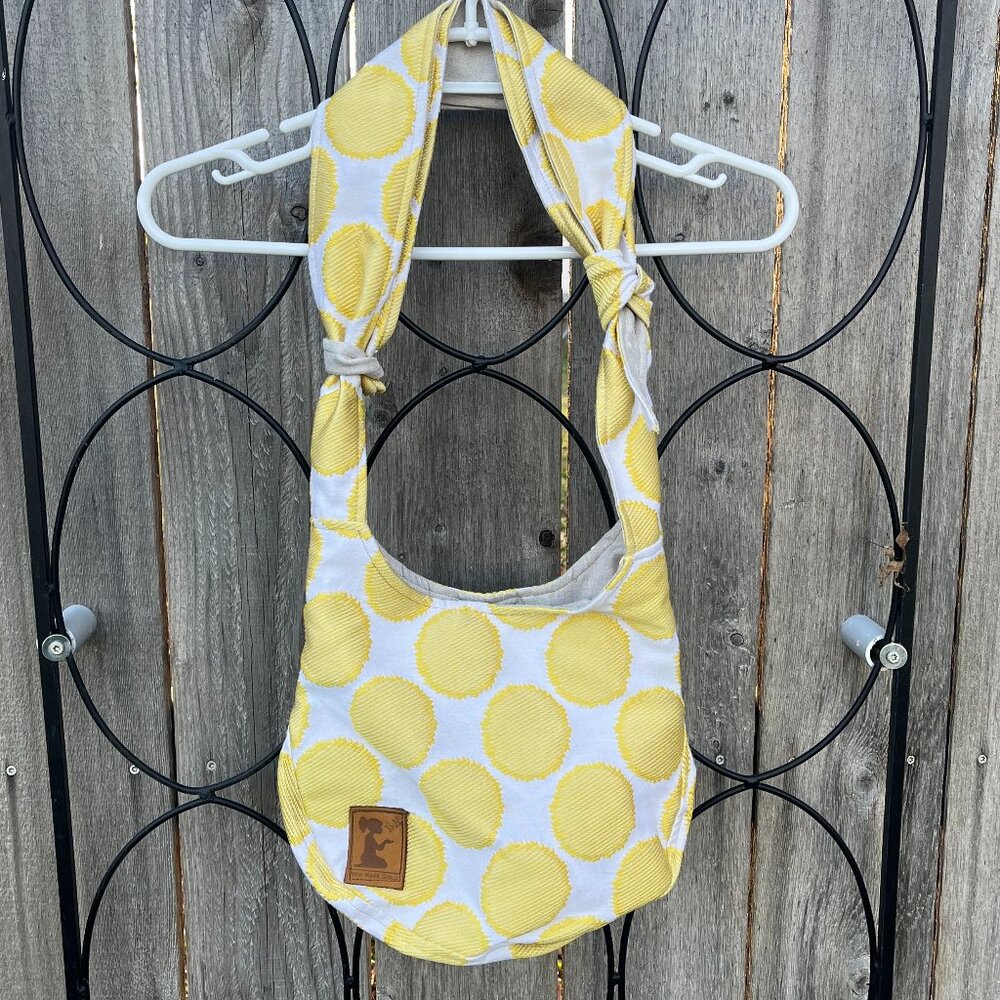 NWT New Hope Girls Yellow Polka Dot Shoulder Bag Knotted Strap Boho Tote